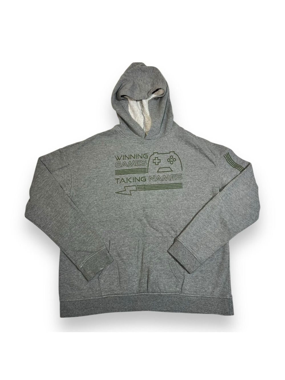 Therabouts Boy’s Video Game Graphic Hoodie Gray Size XL Husky